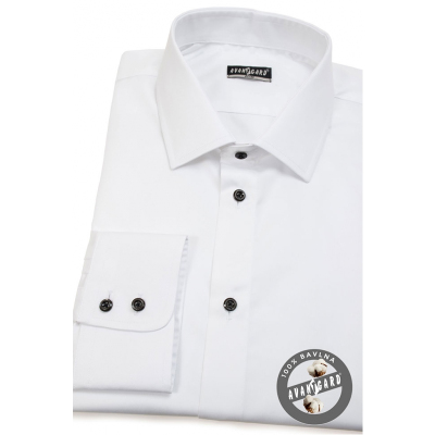 Biela pánska košeľa SLIM bavlna zo 100% bavlny