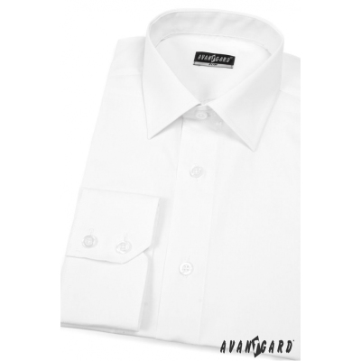Pánska košeľa SLIM - Biela jednoduchá