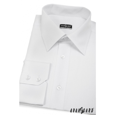 Pánska košeľa SLIM biela s jednoduchými prúžkami