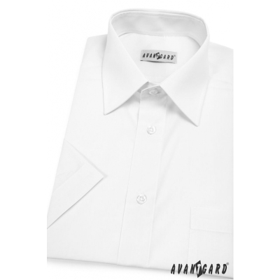 Pánska košeľa  krátky rukáv - V1-Biela