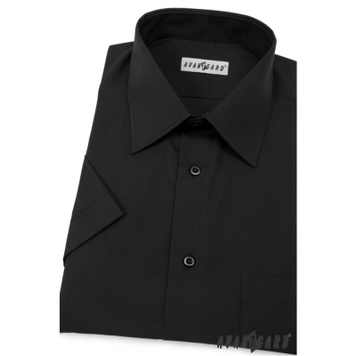 Pánska košeľa  krátky rukáv - V23-Čierna