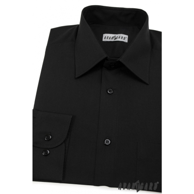 Pánska košeľa  dlhý rukáv - V23-Čierna