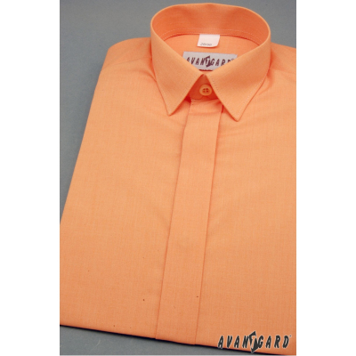 Chlapčenská košeľa s krytou légou pomarančová