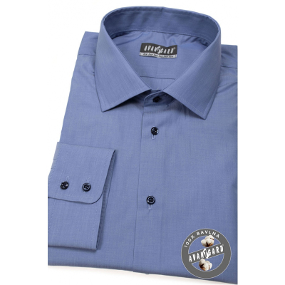 Modrá pánska košeĺa 100% bavlna
