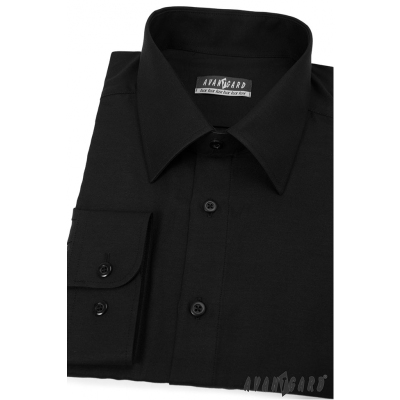 Čierna pánska košeľa Avantgard s dlhým rukávom