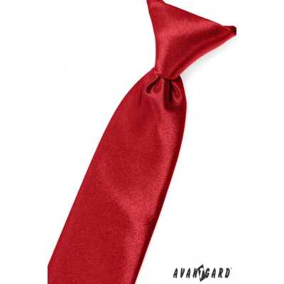 Chlapčenská kravata červená lesklá