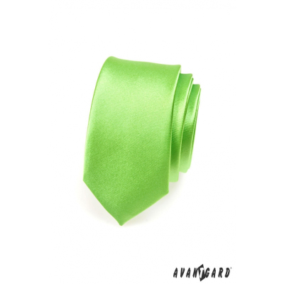 Pánska kravata SLIM zelená vysoký lesk