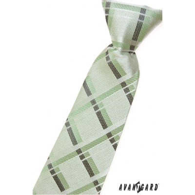 Chlapčenská kravata zelená s prúžkami