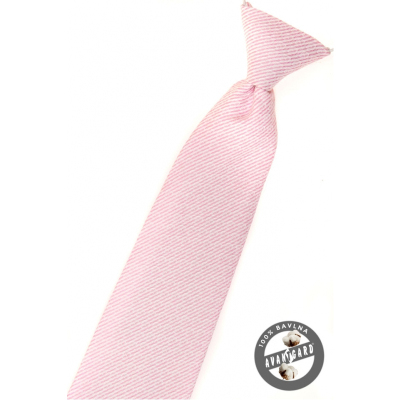 Chlapčenská kravata - Ružová štruktúrovaná