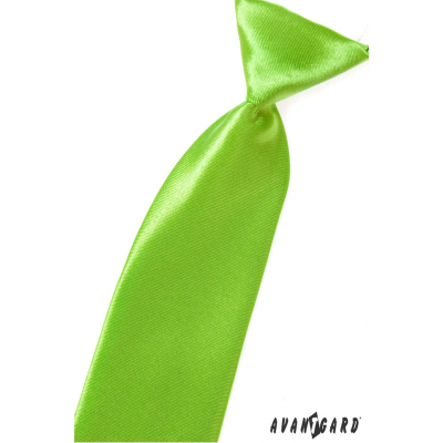 Chlapčenská kravata jasne zelená lesk