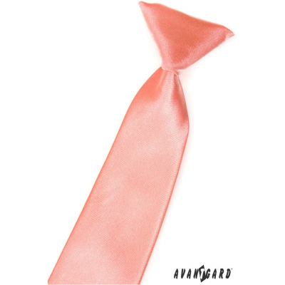 Chlapčenská kravata - Lososová s leskom