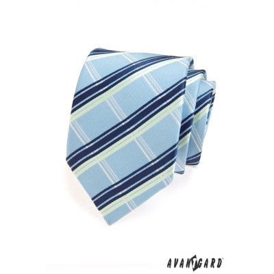 Pánska kravata modro biele prúžky