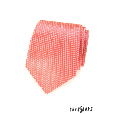 Lososová kravata s pravidelným vzorom