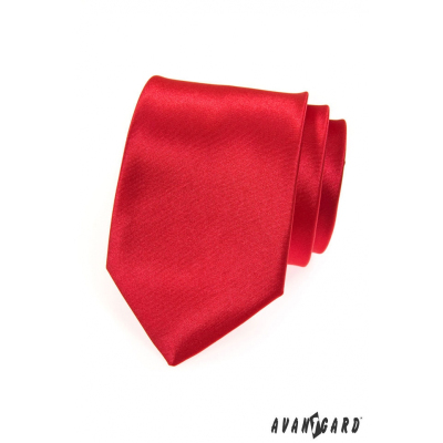 Pánska kravata hladká červená