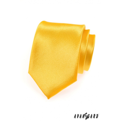 Pánska kravata - Žltá s leskom