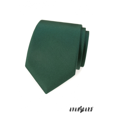 Tmavo zelená matná kravata