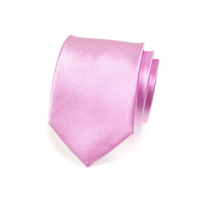 Jednofarebná lesklá kravata Lila