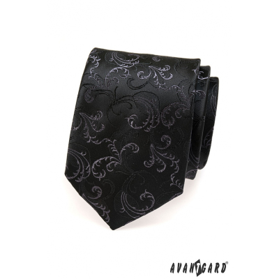 Čierna kravata jemný vzor