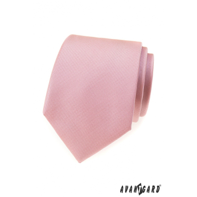 Štruktúrovaná kravata púdrovo ružovej farby