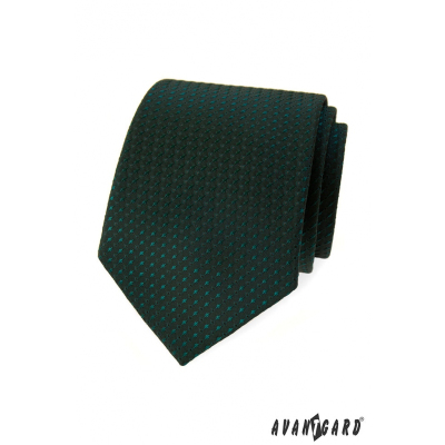 Tmavo zelená kravata s lesklým vzorom