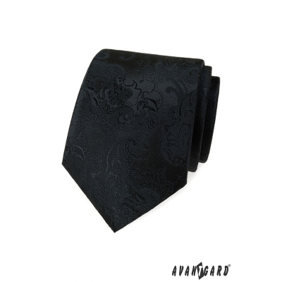 Čierna kravata s Paisley vzorom