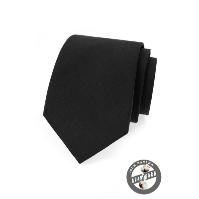 Čierna bavlnená kravata