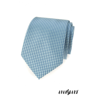 Tyrkysová kravata s modrým vzorom