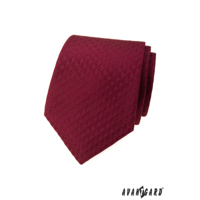 Bordó kravata s 3D vzorom
