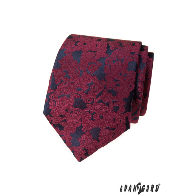 Pánska kravata s vínovým vzorom
