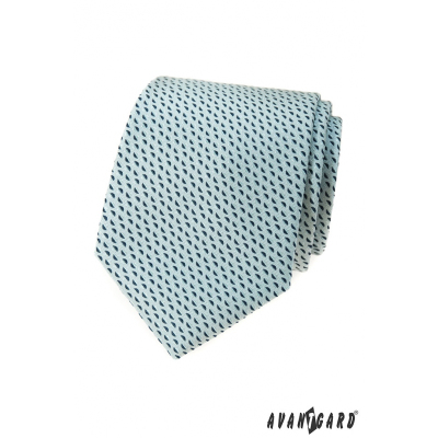 Svetlo mätová kravata s modrým vzorom