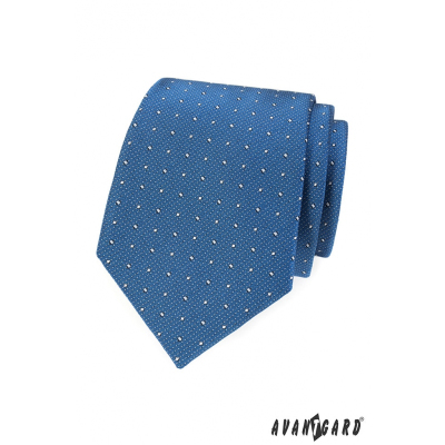 Svetlo modrá kravata jemné biele bodky