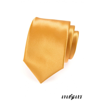 Pánska kravata LUX v zlatej farbe