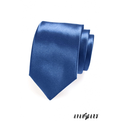 Lesklá kravata kráľovsky modrá