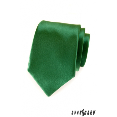 Zelená jednofarebná kravata Avantgard