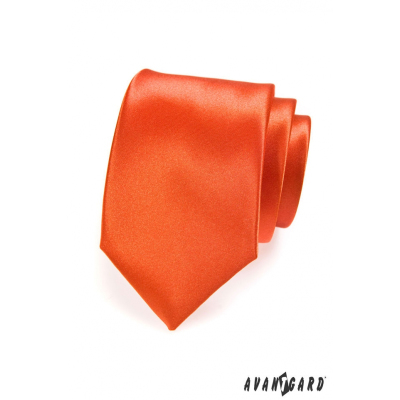 Oranžová jednofarebná kravata