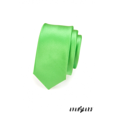 Pánska kravata SLIM LUX - Zelená lesk