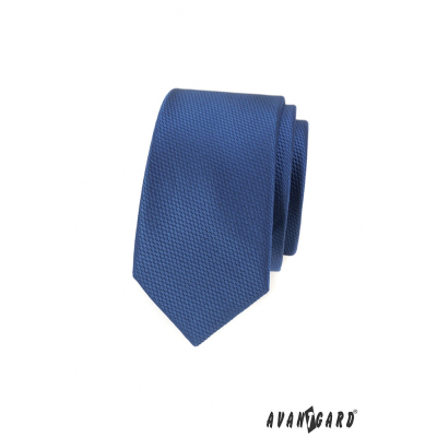 Tmavo modrá pánska slim kravata