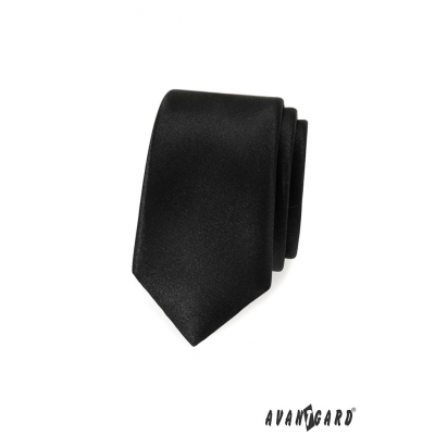 Úzka, Čierna pánska kravata Avantgard