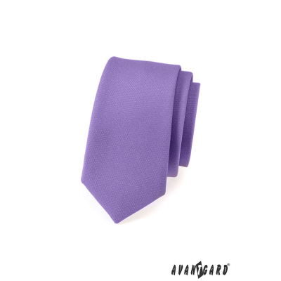 Svetlo fialová matná slim kravata