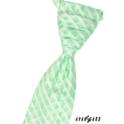 Francúzska kravata s vreckovkou - Zelená 1179
