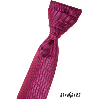 Svadobná francúzska kravata fuchsiová jemný vzor