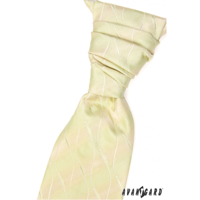 Francúzska kravata zelenkavá s vreckovkou
