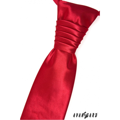 Hladká červená francúzska kravata