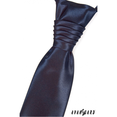 Svadobná francúzska kravata Navy Blue