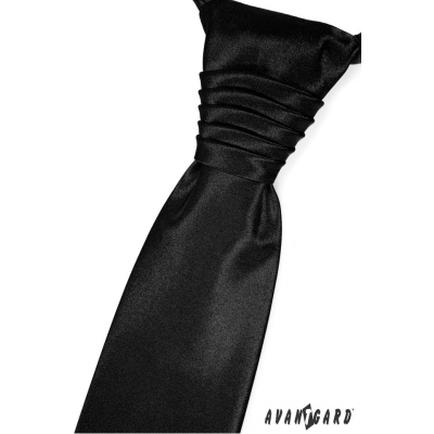 Elegantná čierna francúzska kravata