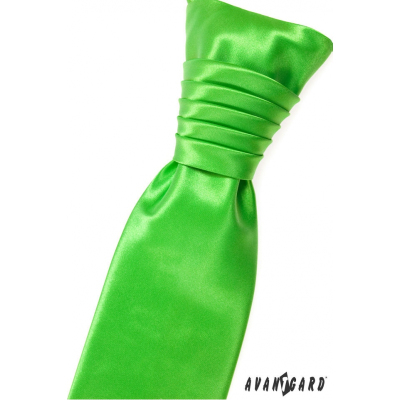 Výrazná zelená svadobná francúzska kravata