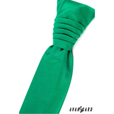 Smaragdová francúzska kravata s vreckovkou