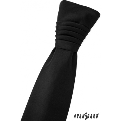 Francúzska svadobná kravata čierna matná