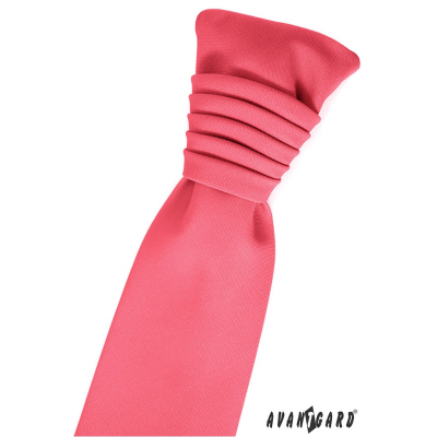 Francúzska kravata v koralovej farbe