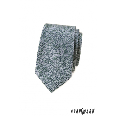 Slim kravata s paisley vzorom
